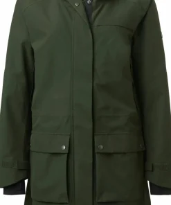 Chevalier Women's Fractus Chevalite Rain Coat Tobacco Green