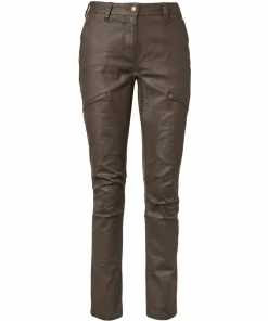 Chevalier Women's Vintage Pants Leather Brown