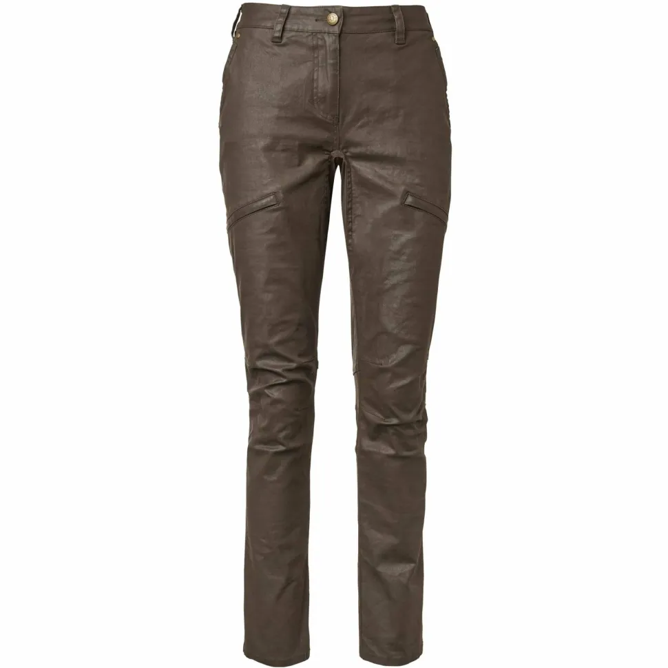 Chevalier Women's Vintage Pants Leather Brown