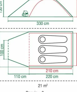 Coleman Tent Darwin 3+ Grey/Green