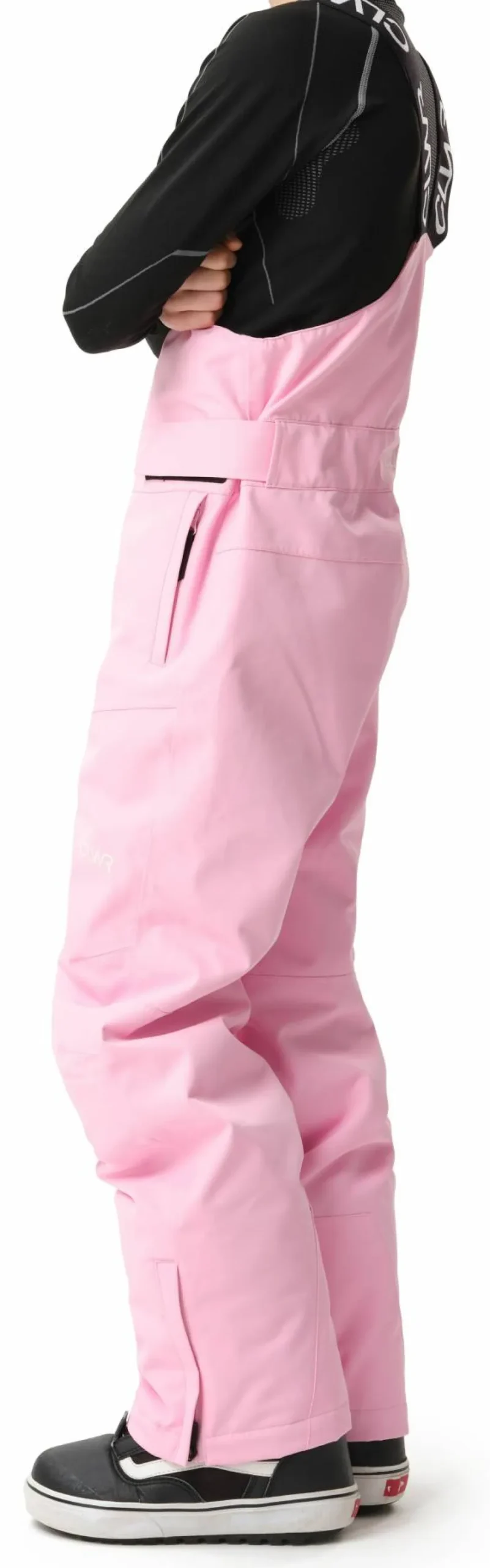 ColourWear Juniors' Slash Bib Pants Light Pink