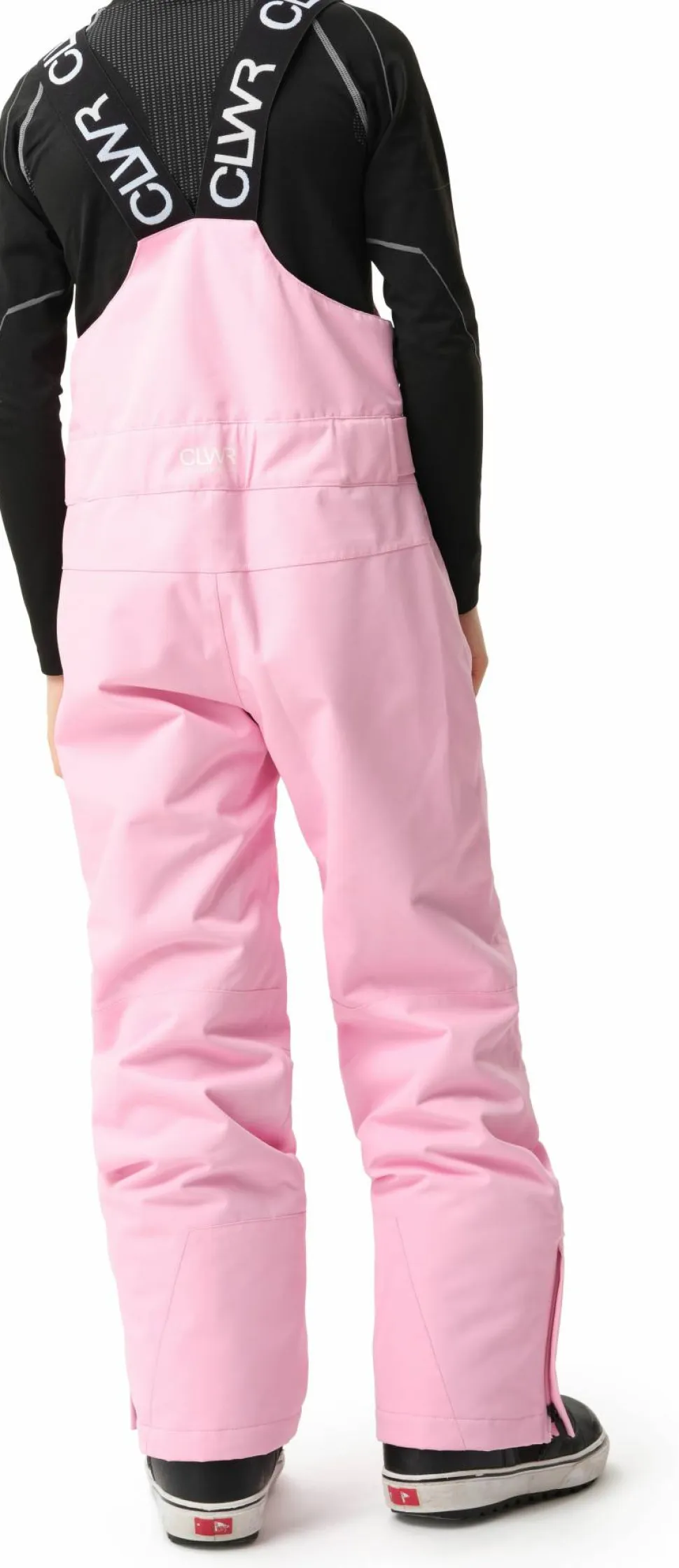 ColourWear Juniors' Slash Bib Pants Light Pink