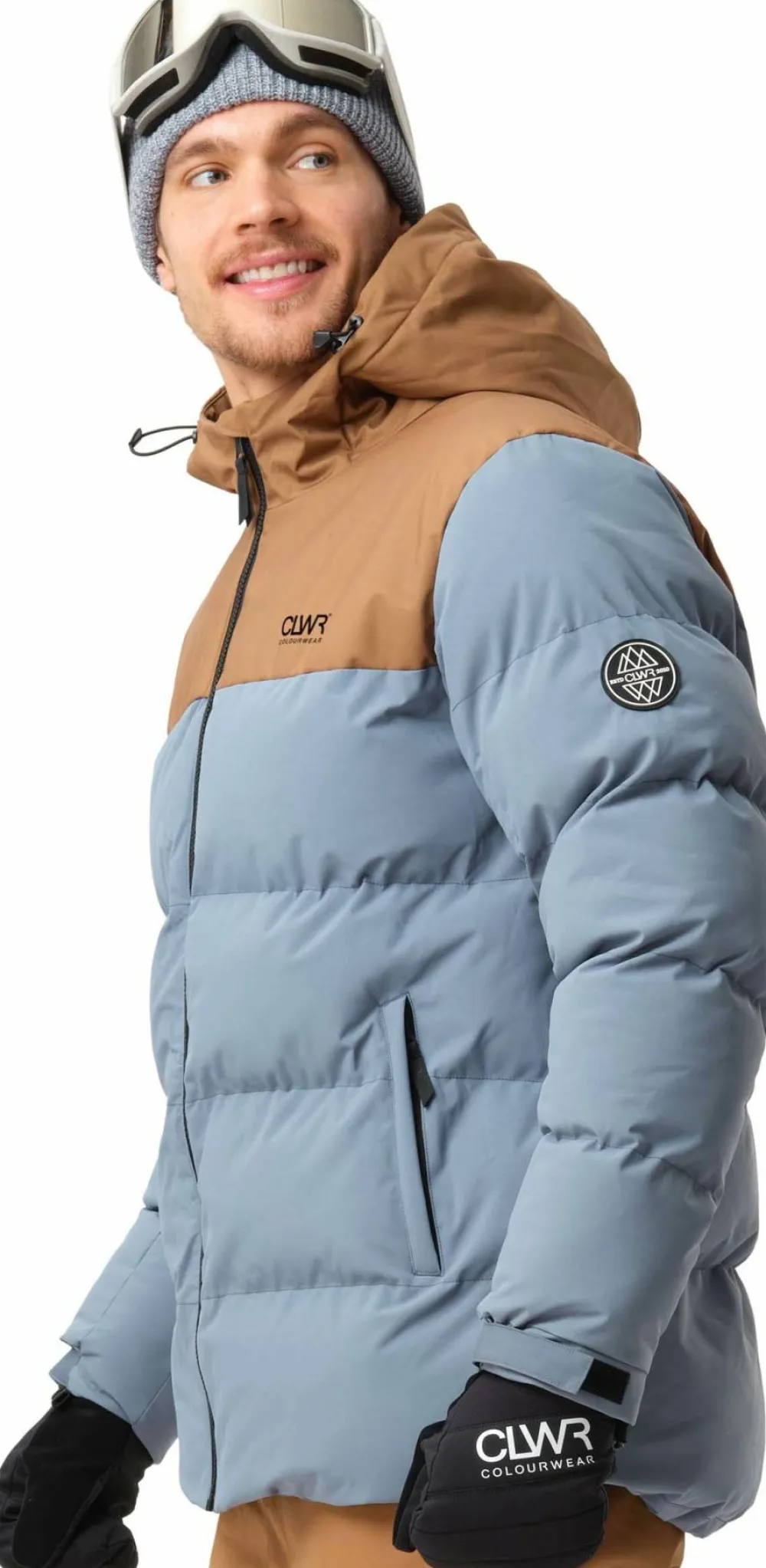 ColourWear Men's Pole Jacket Grey Blue Outlet