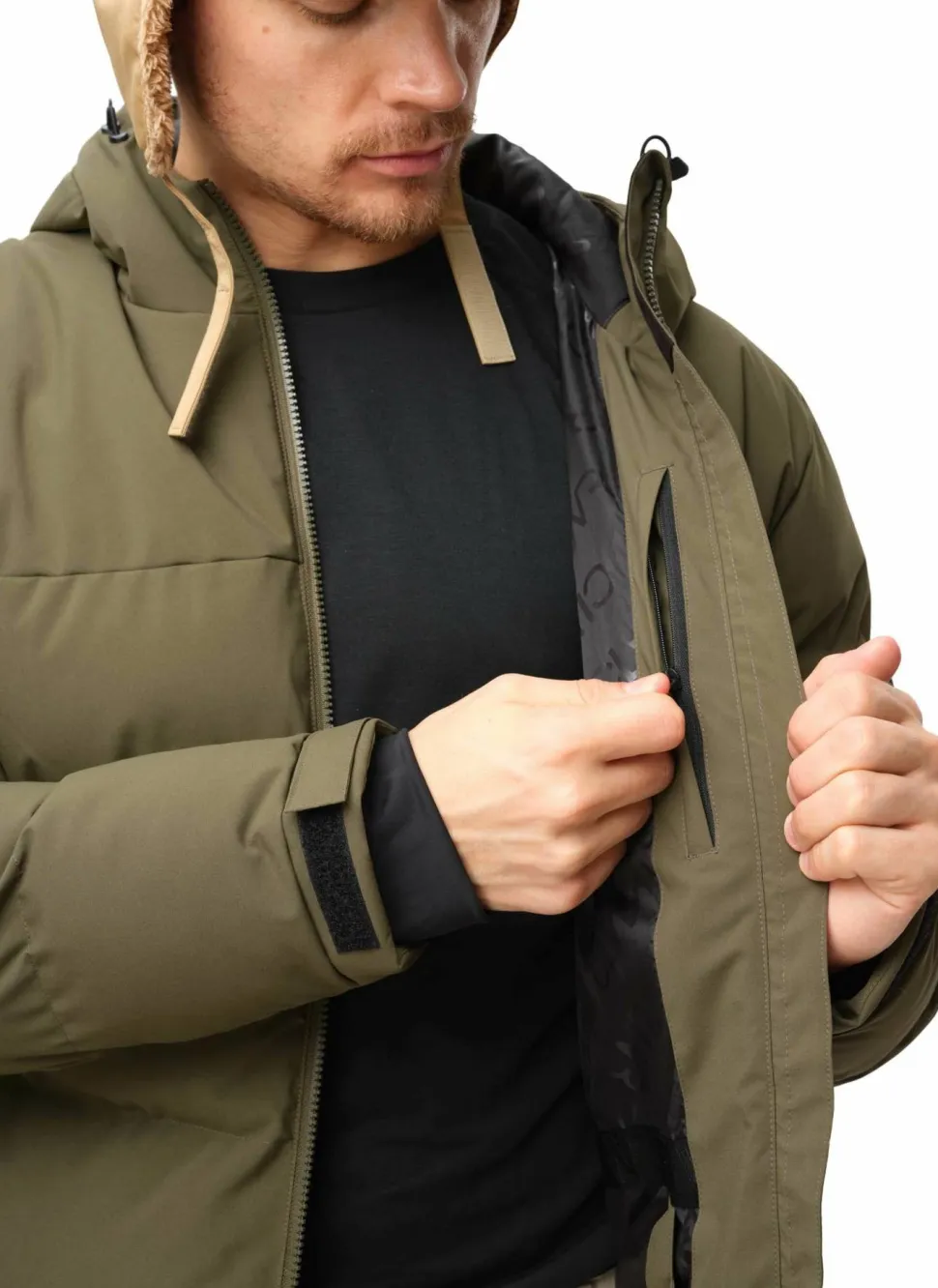 ColourWear Men's Pole Jacket Dark Olive