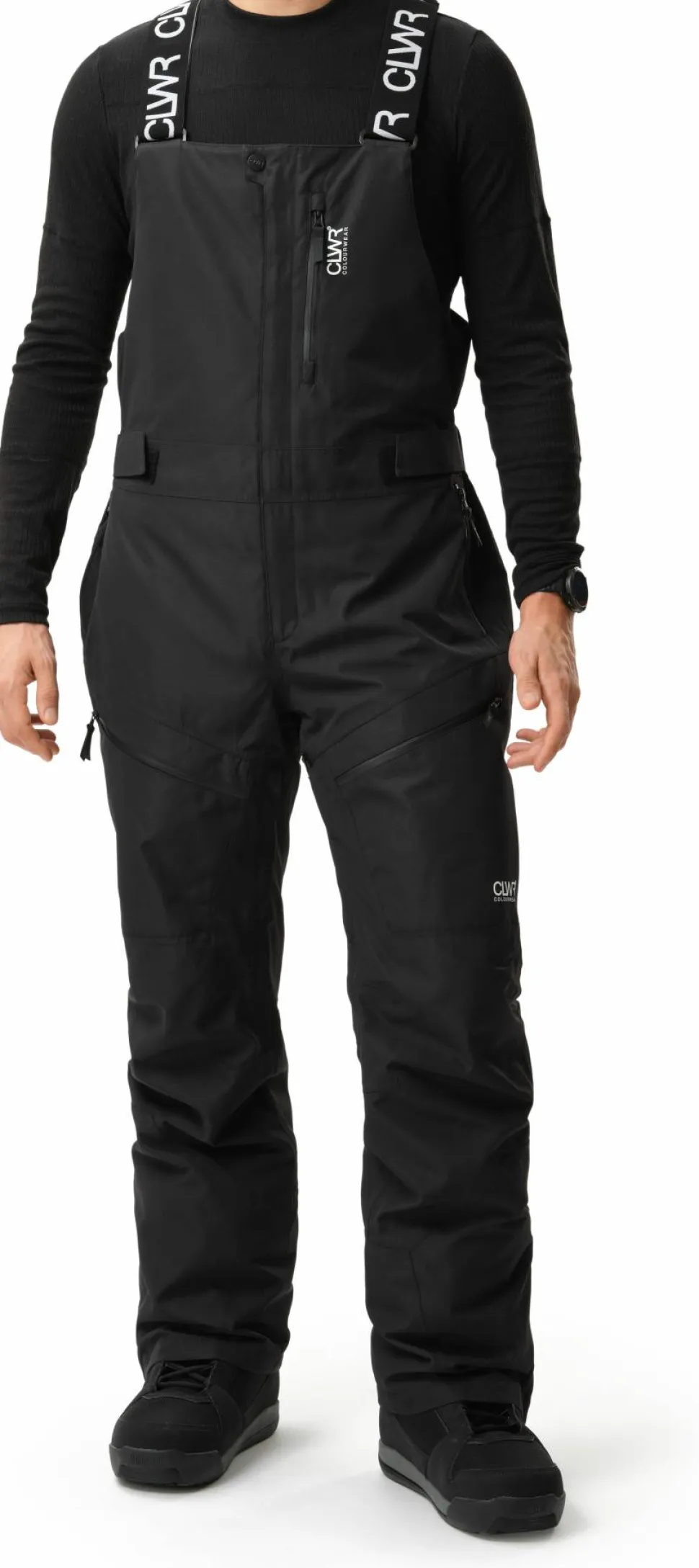 ColourWear Men's Slash Bib Pants Black