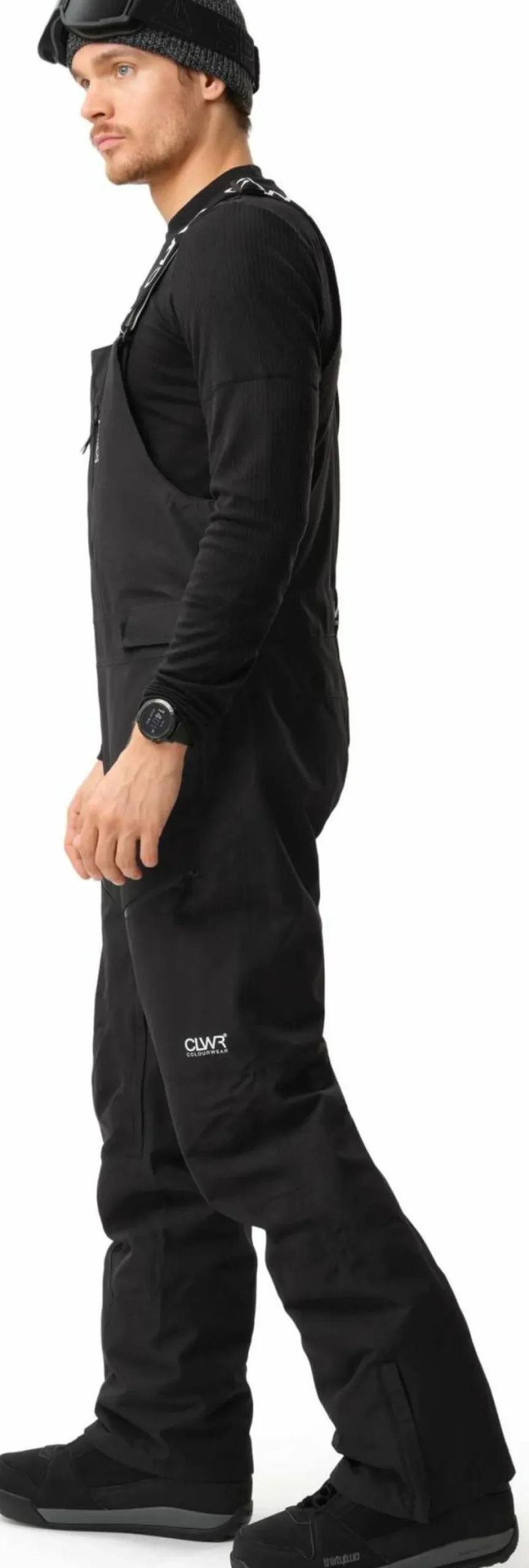 ColourWear Men's Slash Bib Pants Black