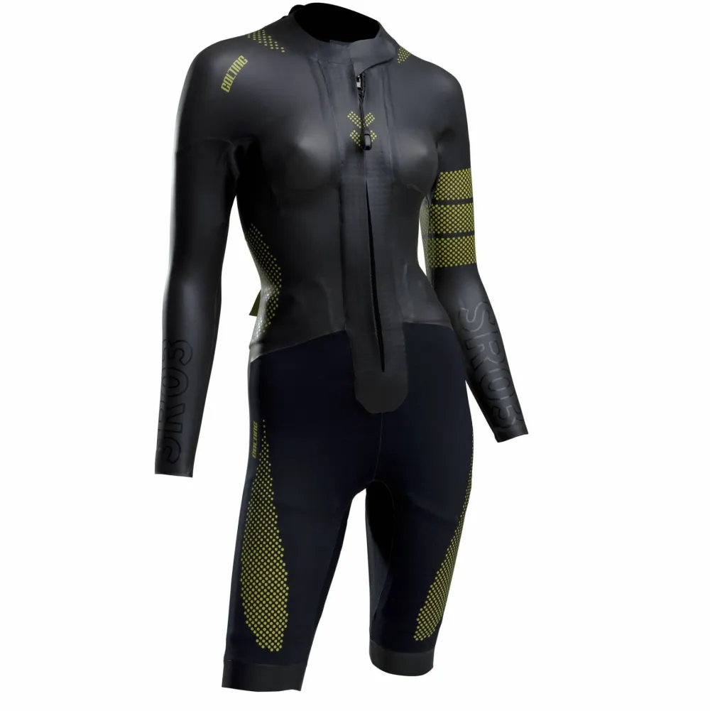 Colting Wetsuits Women's Swimrun Wetsuit Sr03 Black/Yellow Outlet