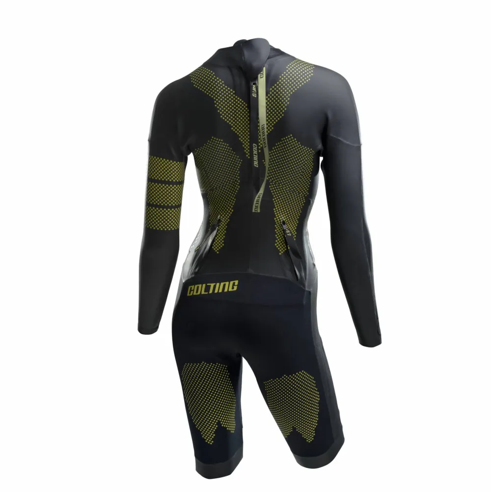 Colting Wetsuits Women's Swimrun Wetsuit Sr03 Black/Yellow Outlet