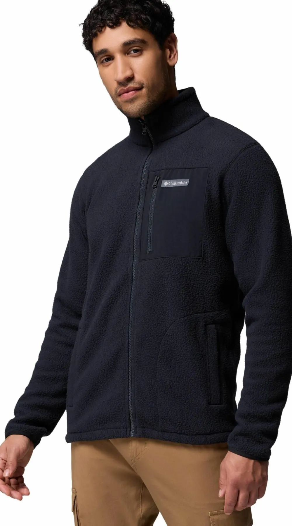 Columbia Men's Jasper Ridge Pebbled Fleece Jacket Black Clearance