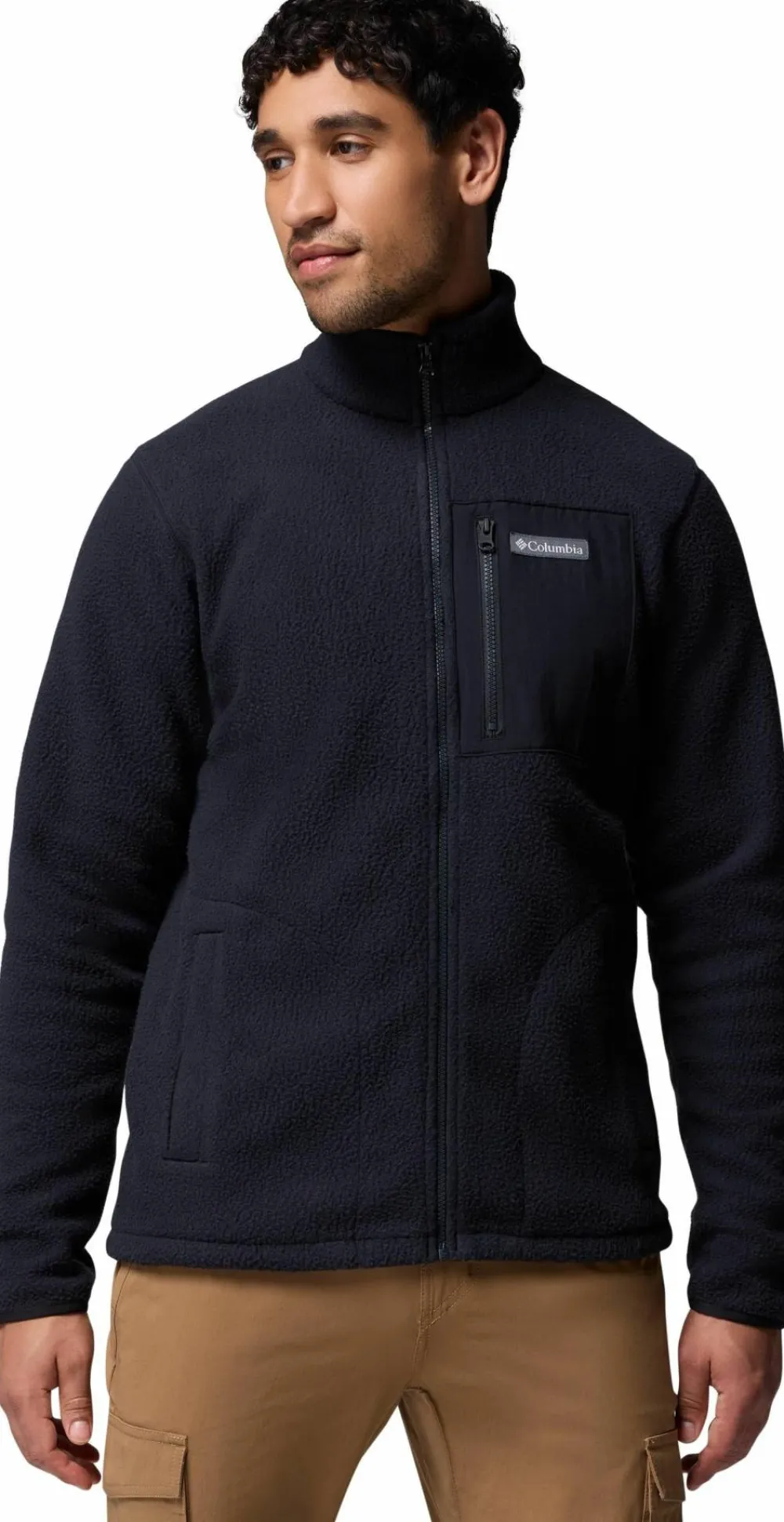 Columbia Men's Jasper Ridge Pebbled Fleece Jacket Black Clearance