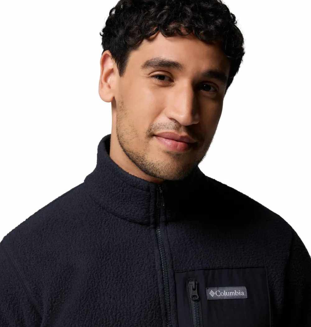 Columbia Men's Jasper Ridge Pebbled Fleece Jacket Black Clearance