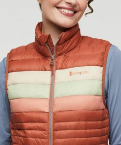 Cotopaxi Women's Fuego Down Vest Faded Brick Stripes Sale