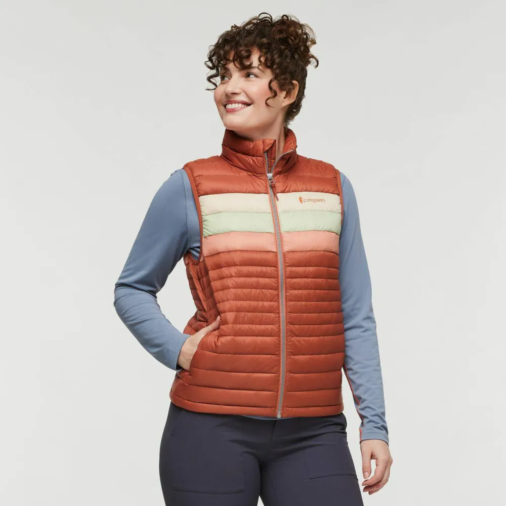 Cotopaxi Women's Fuego Down Vest Faded Brick Stripes Sale
