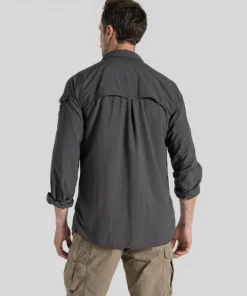 Craghoppers Men's Nosilife Adventure Long Sleeved Shirt III Black Pepper