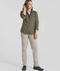 Craghoppers Women's Nosilife Pro Convertible Trouser III Soft Mushroom Sale