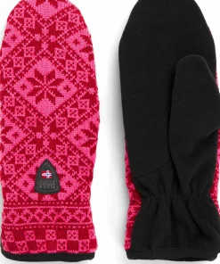 Dale of Norway Unisex Bjorøy Polar Mittens Red Rose/Allium Outlet