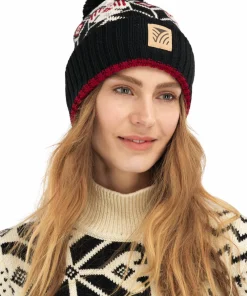 Dale of Norway Vilja Wool Hat Black Black F New