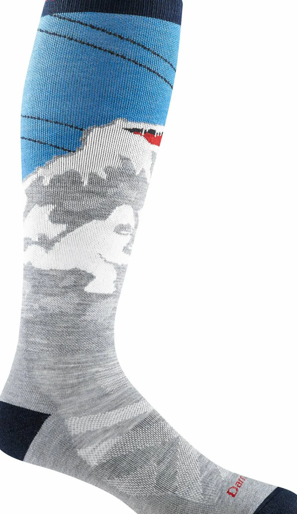 Darn Tough Men's Heady Yeti OTC Midweight With Cushion Gray Sale