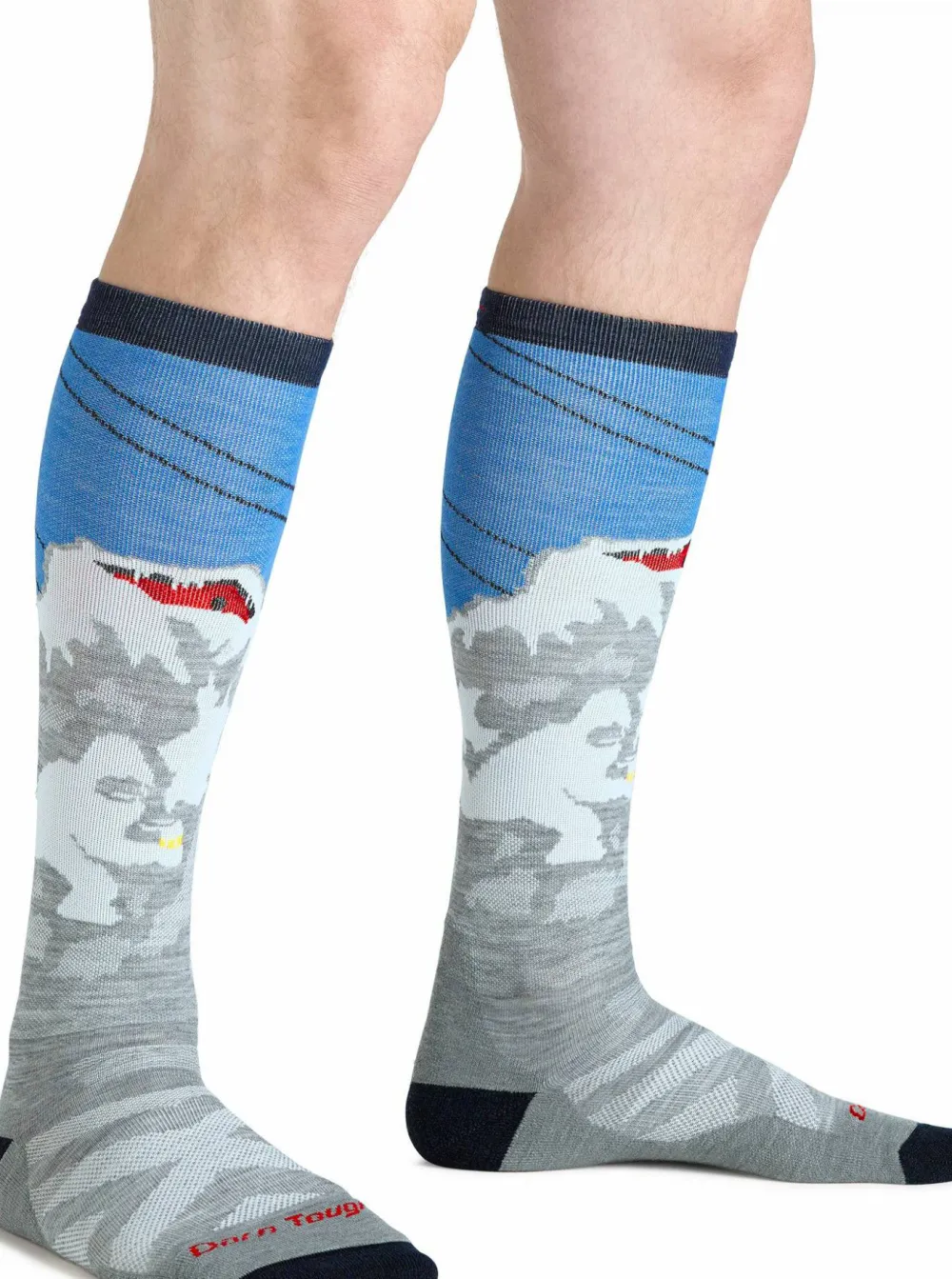 Darn Tough Men's Heady Yeti OTC Midweight With Cushion Gray Sale