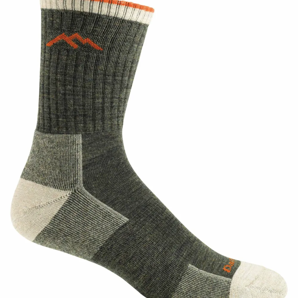 Darn Tough Men's Hiker Micro Crew Sock Cushion Olive Best