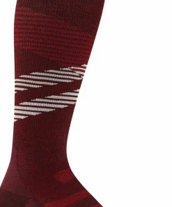 Darn Tough Men's Pennant RFL Over-the-Calf Ultra-Lightweight Burgundy
