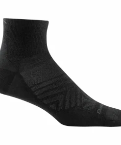 Darn Tough Men's Run Quarter Ultra-Lightweight Running Sock Black Sale