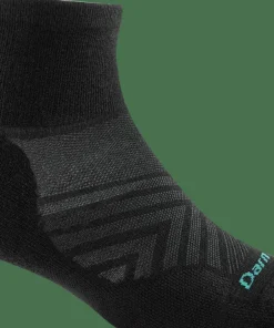 Darn Tough Women's Run 1/4 Ultra-Lightweight Cushion Running Sock Black