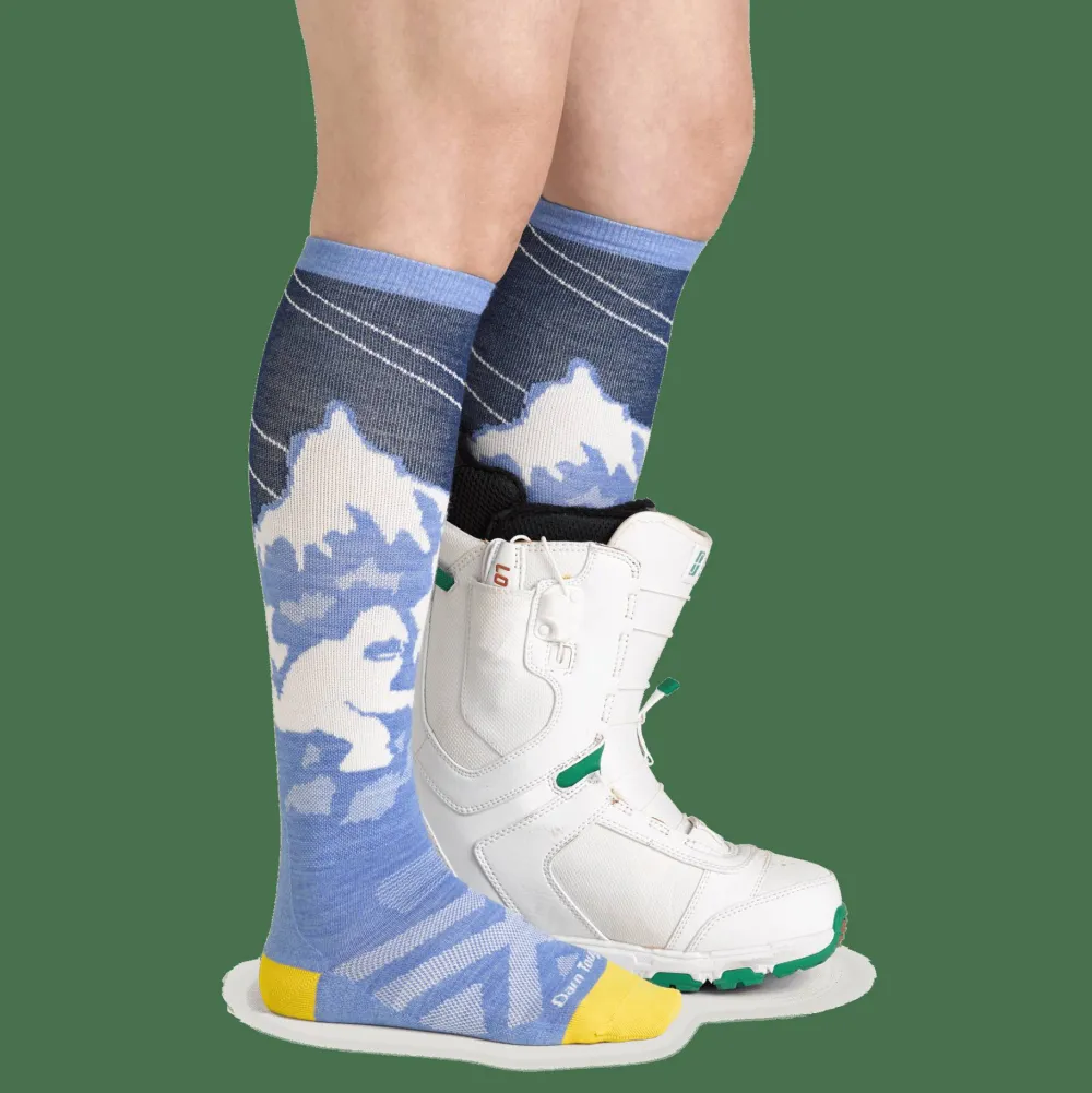 Darn Tough Women's Yeti Over-the-Calf Lightweight Ski & Snowboard Sock No Cushion Midnight Sale