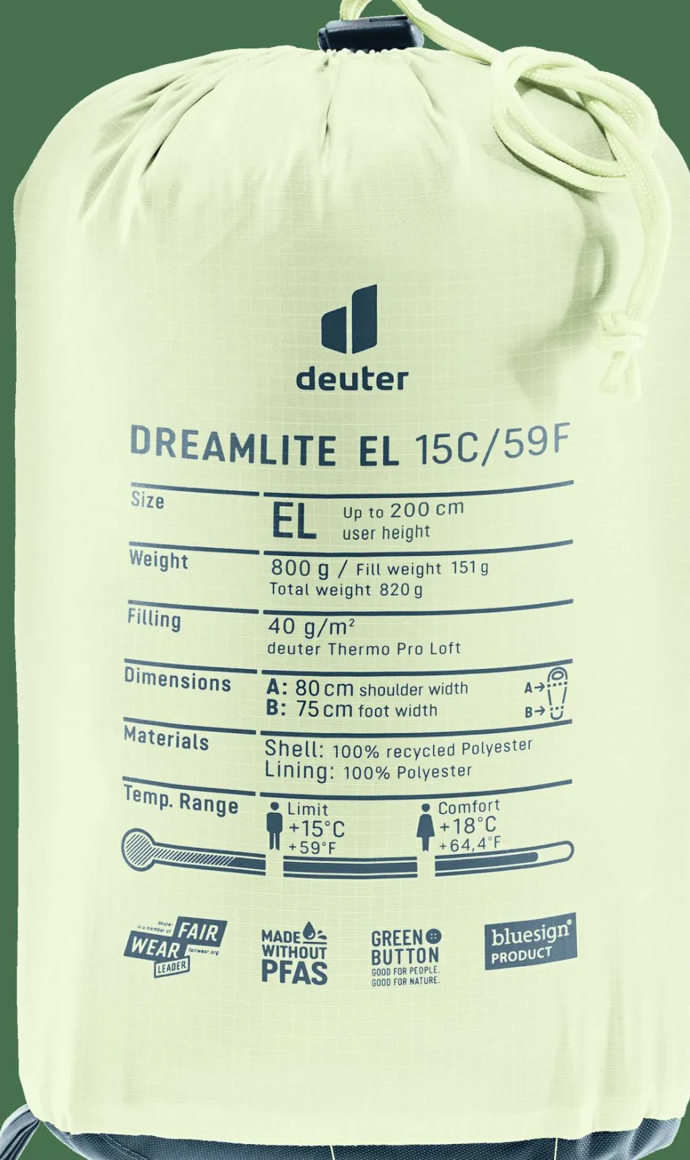 Best Dreamlite EL 15c/59f Tält, Sovsäckar & Liggunderlag