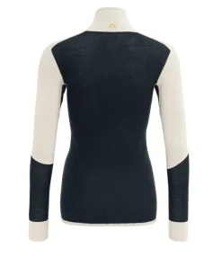 Devold Women's Wool Mesh 190 Zip Neck Ink/Offwhite
