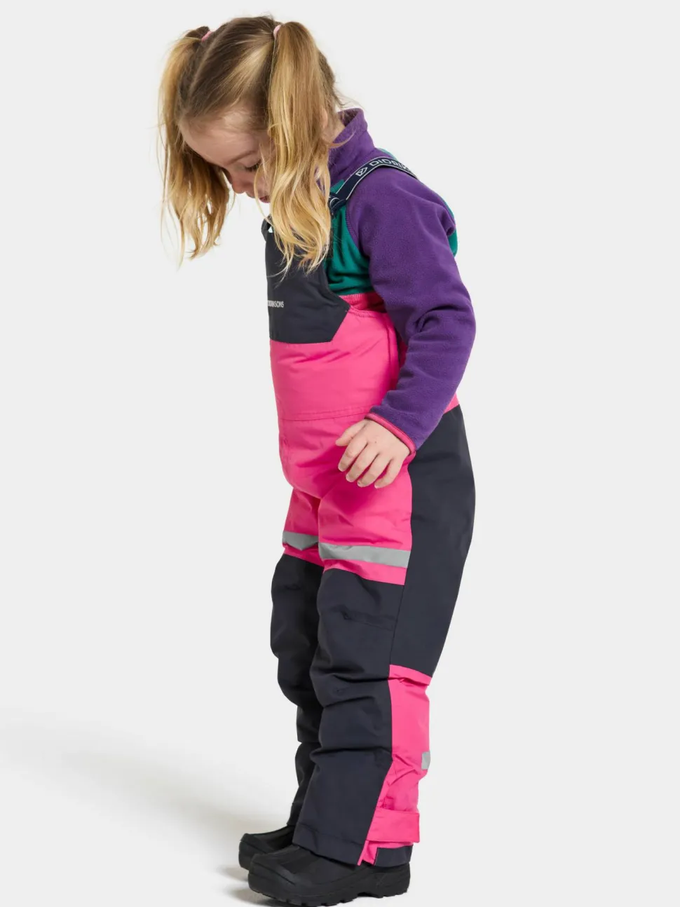 Didriksons Kids' Bjärven Bib Pants True Pink