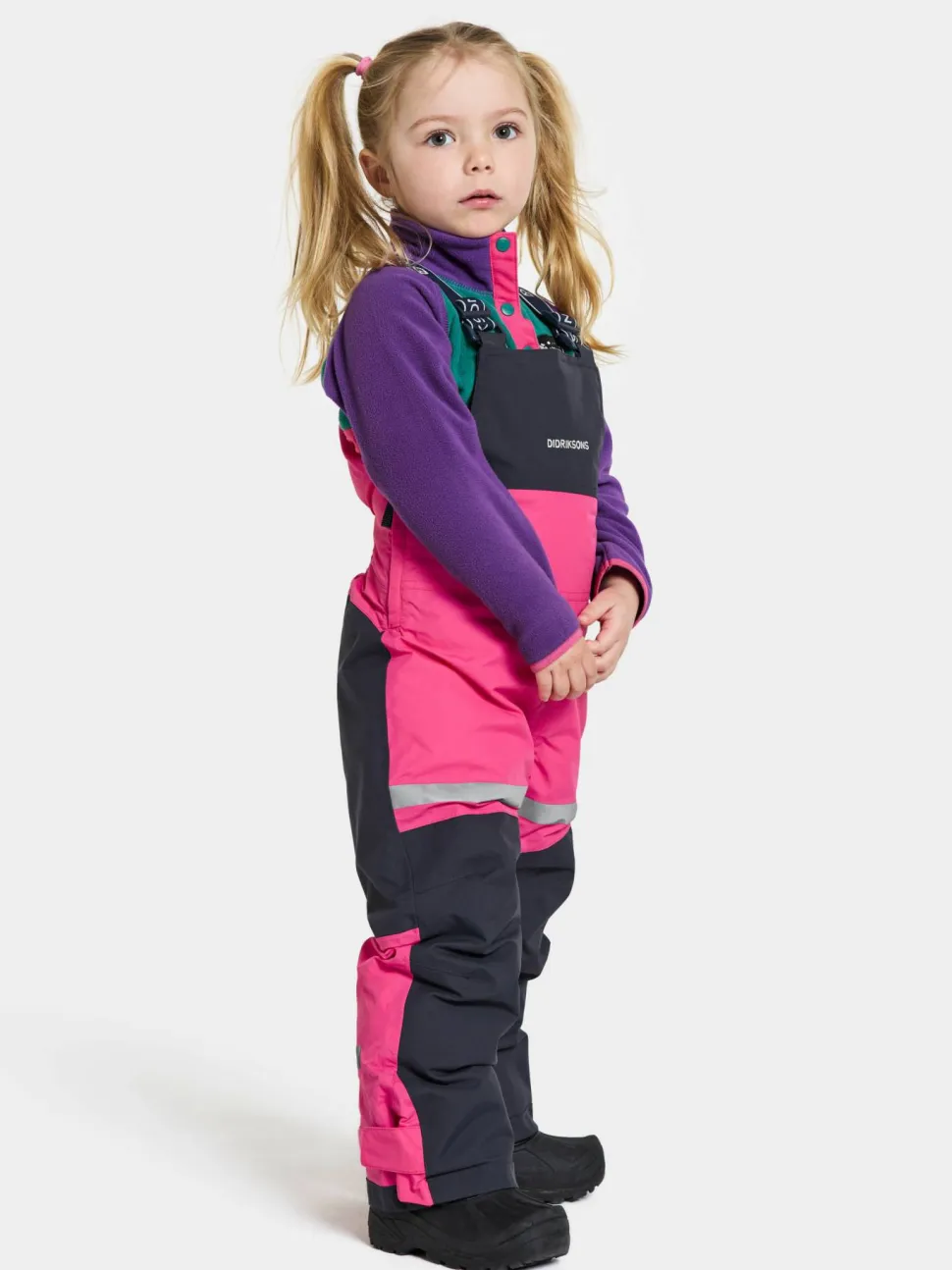 Didriksons Kids' Bjärven Bib Pants True Pink