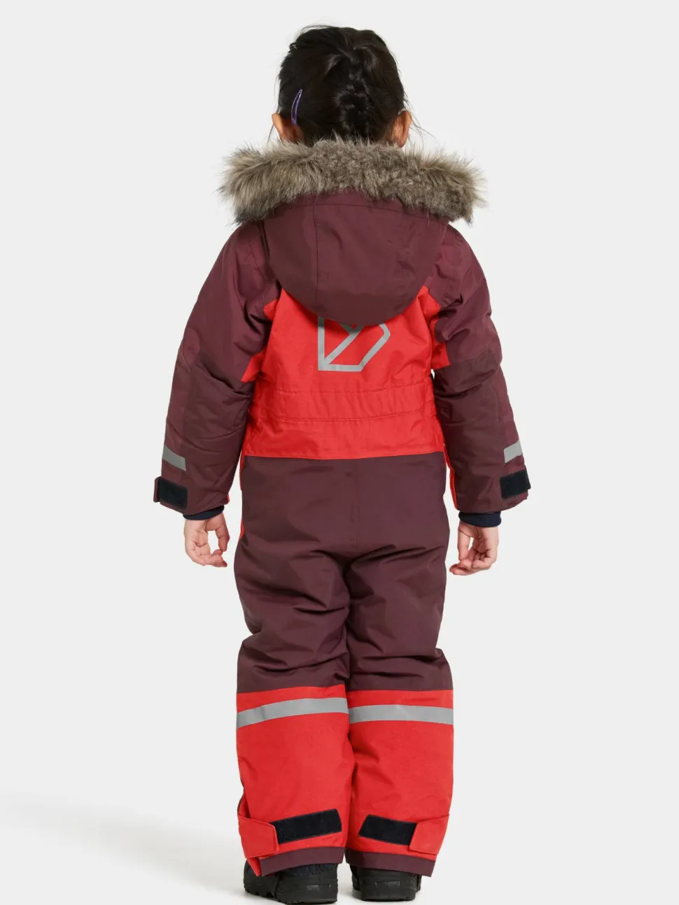 Didriksons Kids' Bjärven Coverall 4 Pomme Red