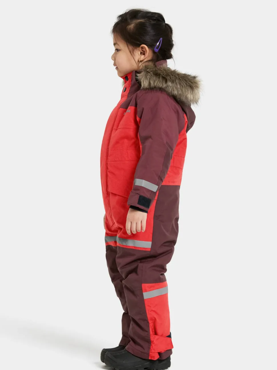 Didriksons Kids' Bjärven Coverall 4 Pomme Red