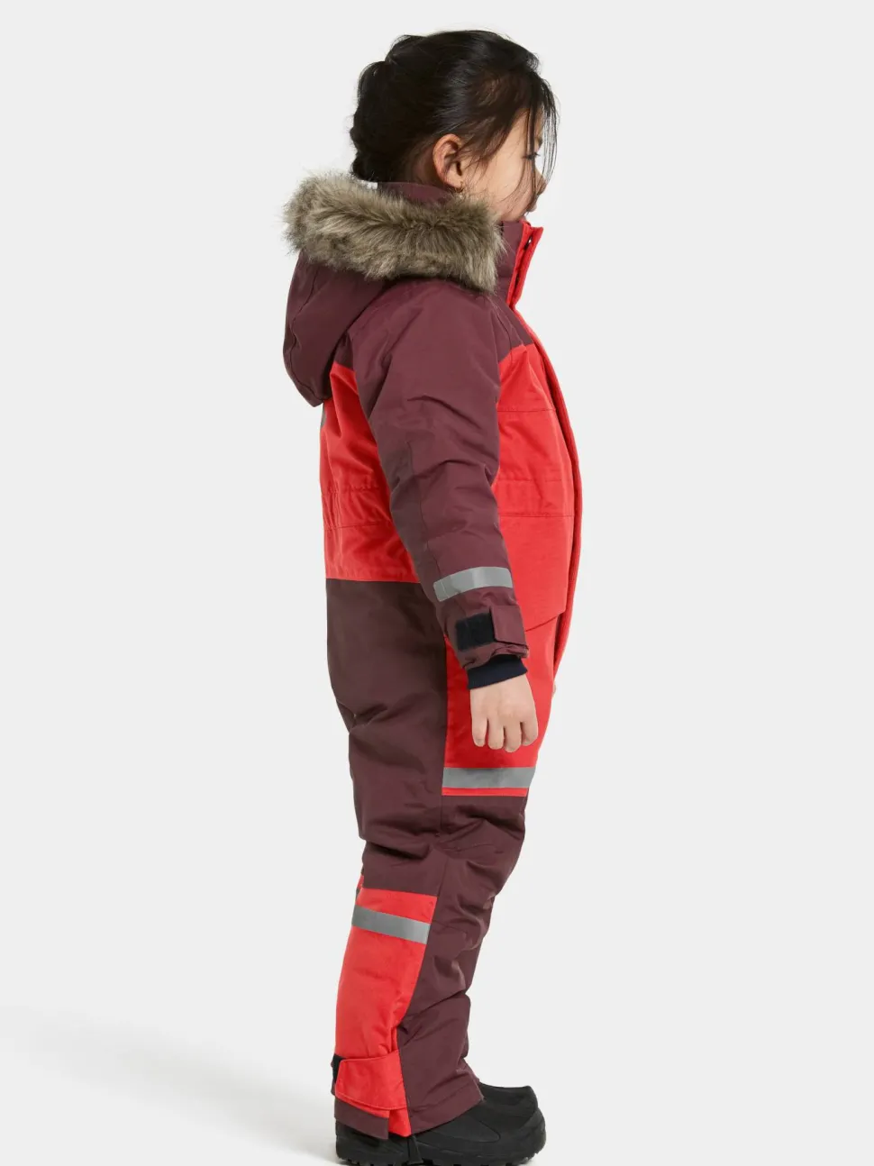Didriksons Kids' Bjärven Coverall 4 Pomme Red