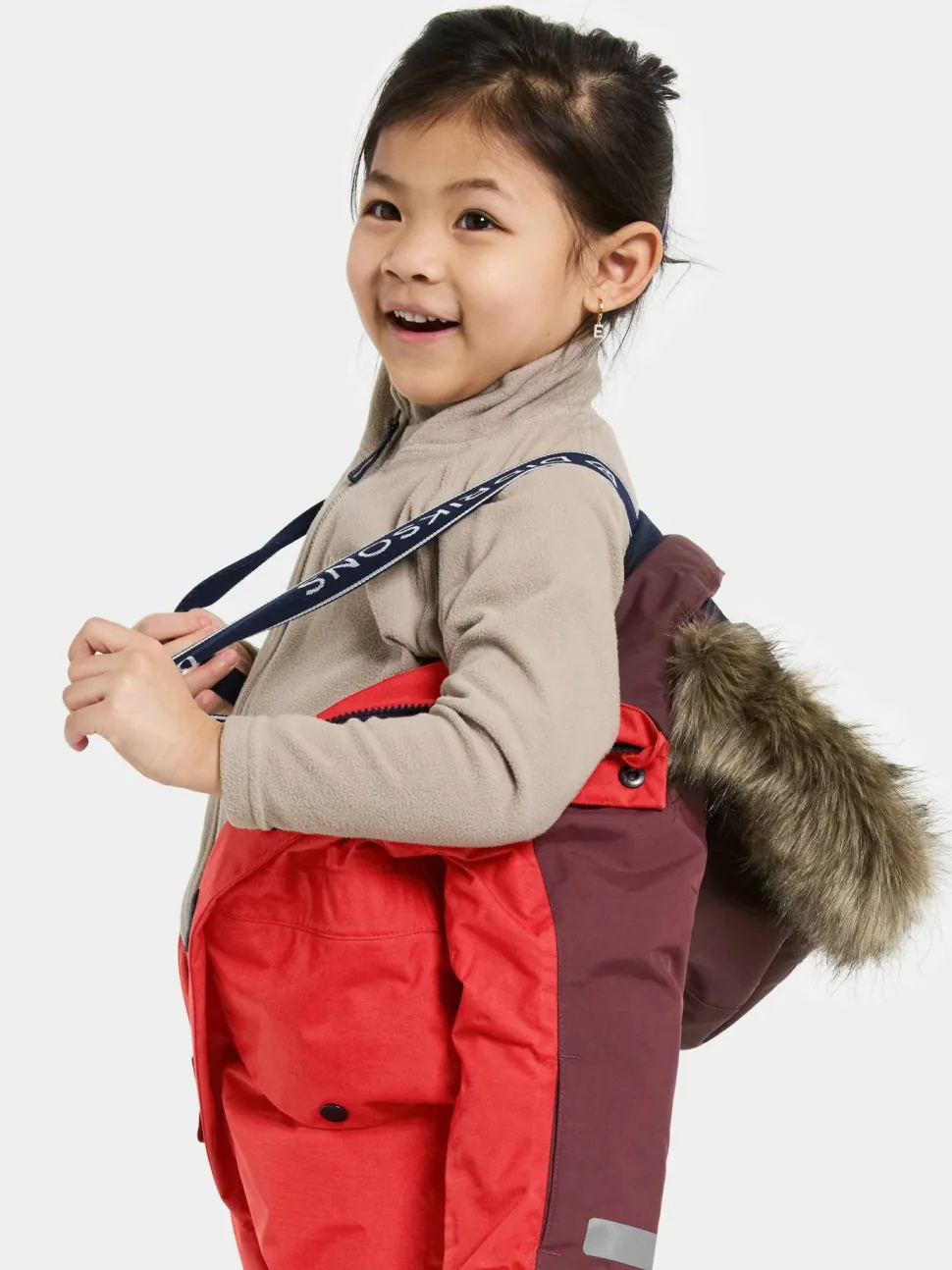 Didriksons Kids' Bjärven Coverall 4 Pomme Red