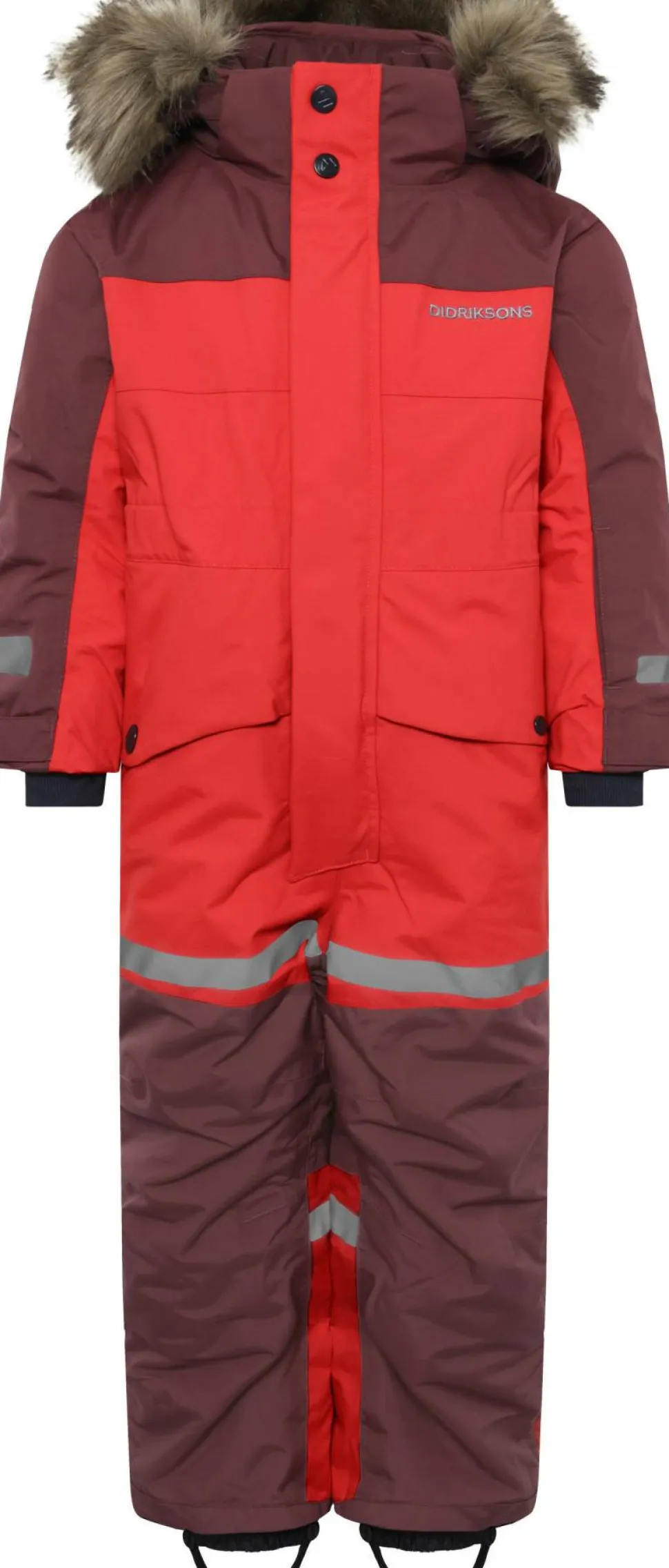 Didriksons Kids' Bjärven Coverall 4 Pomme Red