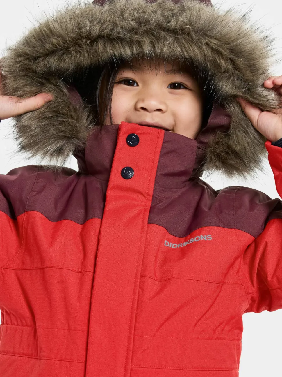 Didriksons Kids' Bjärven Coverall 4 Pomme Red