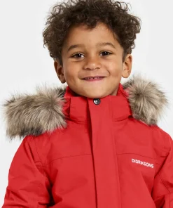 Didriksons Kids' Bjärven Parka 4 Pomme Red