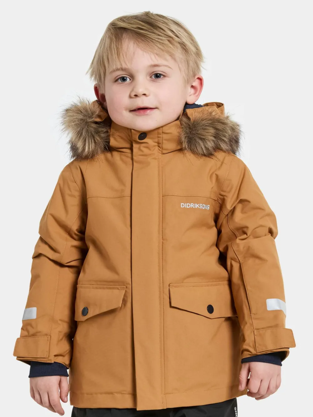 Didriksons Kids' Bjärven Parka 4 Almond Tree Outlet