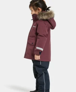 Didriksons Kids' Bjärven Parka 4 Anemon Red