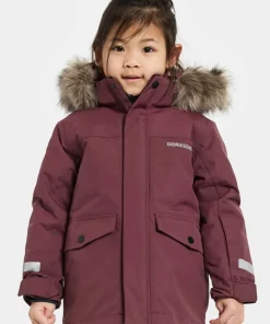 Didriksons Kids' Bjärven Parka 4 Anemon Red