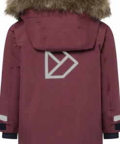 Didriksons Kids' Bjärven Parka 4 Anemon Red