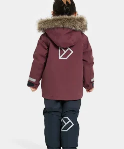 Didriksons Kids' Bjärven Parka 4 Anemon Red