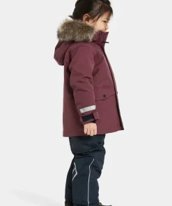 Didriksons Kids' Bjärven Parka 4 Anemon Red