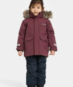 Didriksons Kids' Bjärven Parka 4 Anemon Red