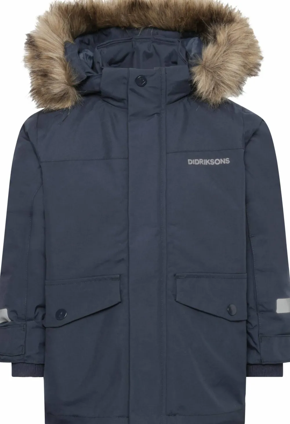 Didriksons Kids' Bjärven Parka 4 Navy Hot