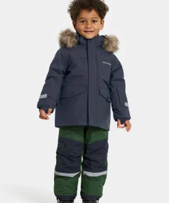 Didriksons Kids' Bjärven Parka 4 Navy Hot