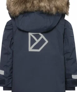 Didriksons Kids' Bjärven Parka 4 Navy Hot
