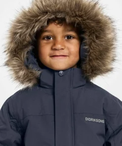 Didriksons Kids' Bjärven Parka 4 Navy Hot